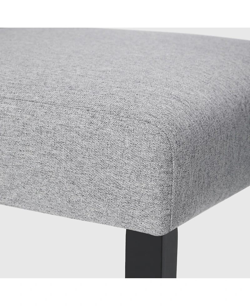 WestinTrends Upholstered Linen Fabric Dining Chair Set of 2