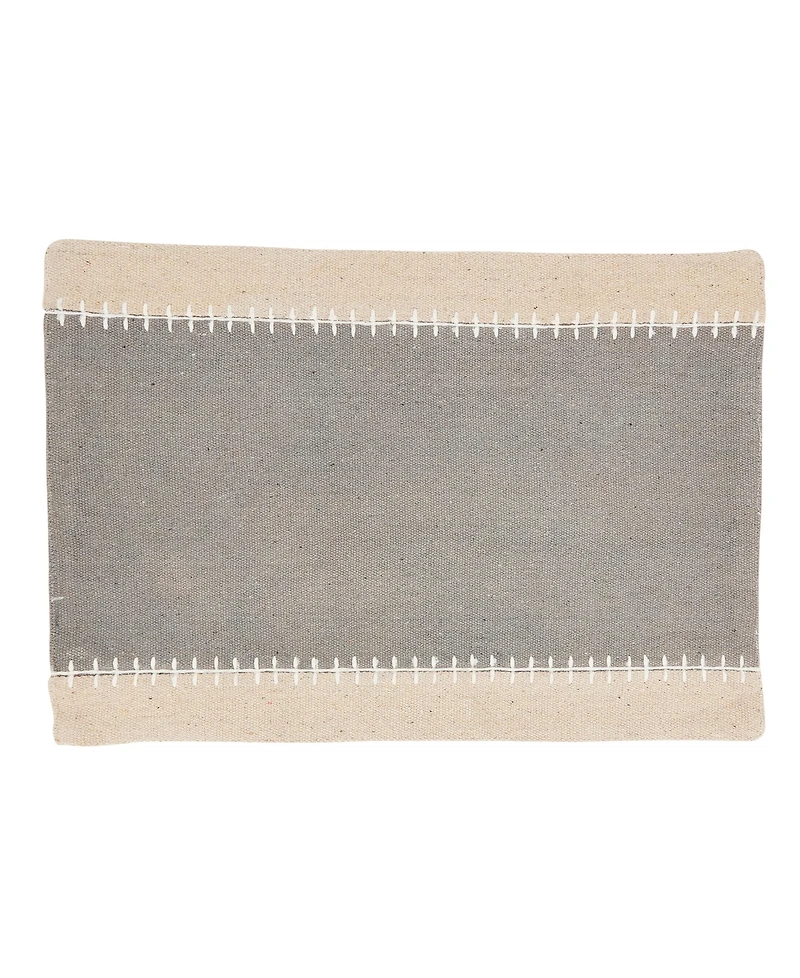 Saro Lifestyle Whipstitched Border Design Placemat Set of 4, 14"x20"