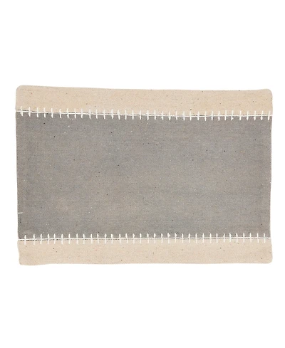 Saro Lifestyle Whipstitched Border Design Placemat Set of 4, 14"x20"
