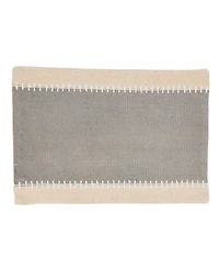 Saro Lifestyle Whipstitched Border Design Placemat Set of 4, 14"x20"