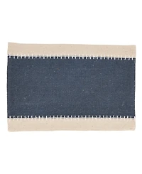 Saro Lifestyle Whipstitched Border Design Placemat Set of 4, 14"x20"