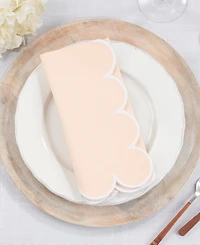 Saro Lifestyle Scalloped Hem Napkin Set of 4,20"x20"