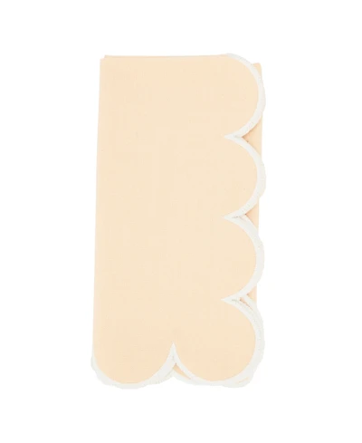 Saro Lifestyle Scalloped Hem Napkin Set of 4,20"x20"