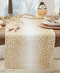 Saro Lifestyle Earthy Antelope Print Table Runner, 18"x120"