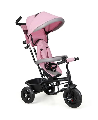 Costway Toddler 4-in-1 Multifunctional Tricycle Trike with Removable Canopy & Push Handle