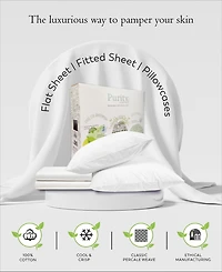 Purity Home 400 Thread Count Cotton Percale -Pc. Sheet Set