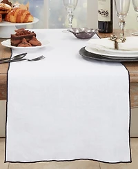Saro Lifestyle Stonewashed Stitched Edge Table Runner, 16"x72"