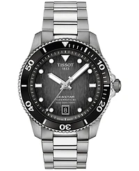 Tissot Men's Swiss Automatic Seastar 1000 Powermatic 80 Stainless Steel Bracelet Watch 40mm