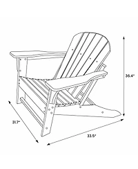 All-Weather Contoured Outdoor Poly Adirondack Chair