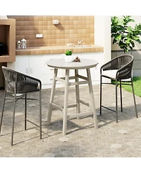 WestinTrends Outdoor 35" Hdpe Round Patio Bar Height Table