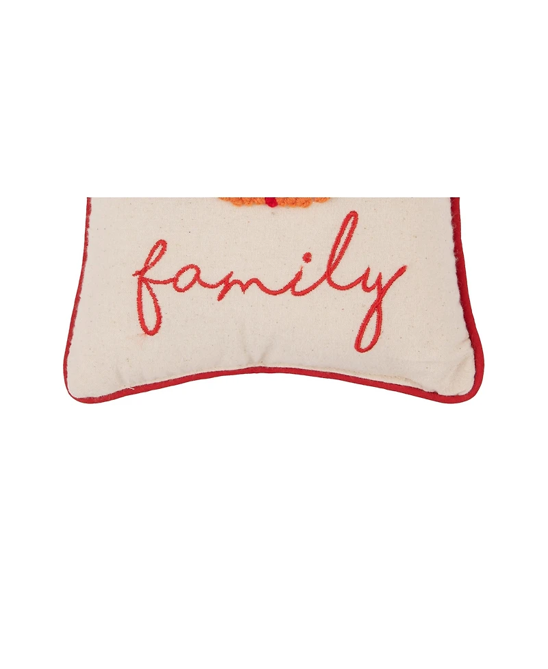 C&F Home 8" x 8" Family Presents French Knot Petite Size Accent Throw Pillow