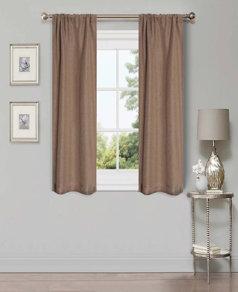 Superior Linen-Inspired Classic Room Darkening Modern Fade Resistant -Piece Curtain Set with Rod Pocket