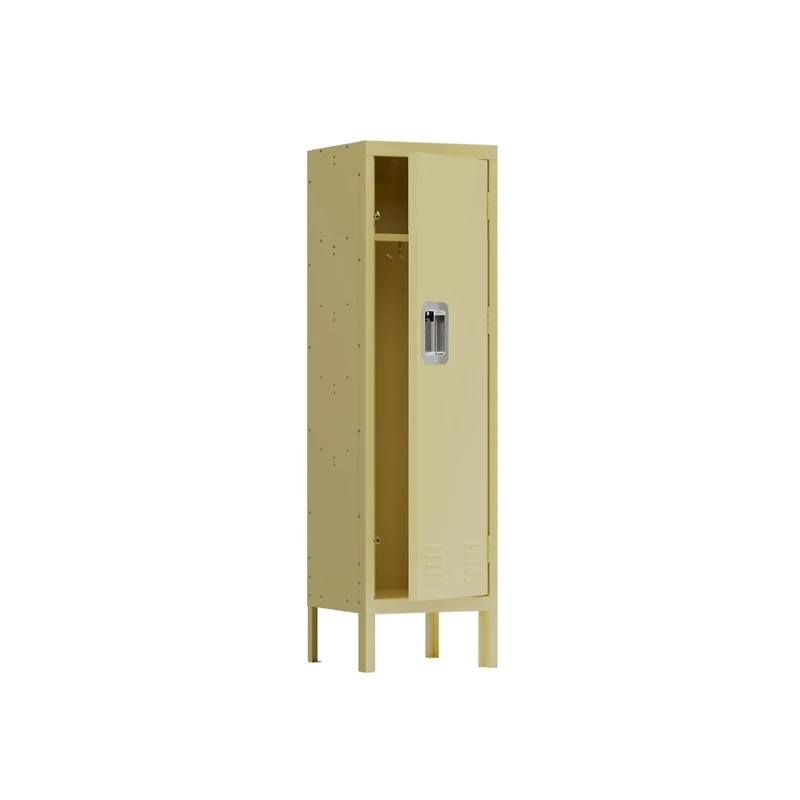 Streamdale Furniture Retro Style Metal Locker Cabinet - Yellow