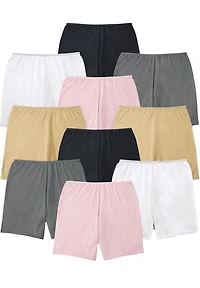 Comfort Choice Women's Cotton Boxer 10-Pack