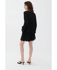 Nocturne Women's Stone Embroidered Blouse