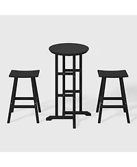 WestinTrends Outdoor Patio Bar Height Table and Stool -Piece Dining Set