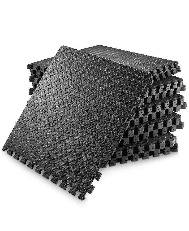 Philosophy Gym Pack of Exercise Flooring Mats - x Inch Foam Rubber Interlocking Puzzle Floor Tiles