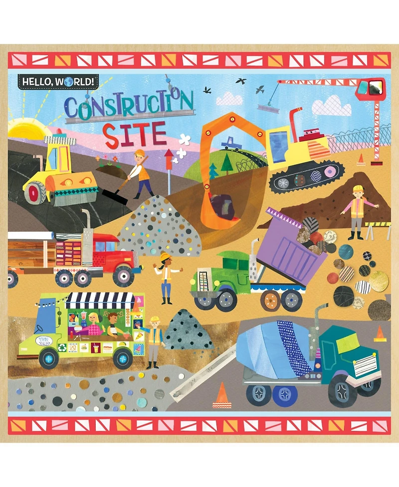 Masterpieces Hello, World! - Construction Site 48 Piece Wood Puzzle