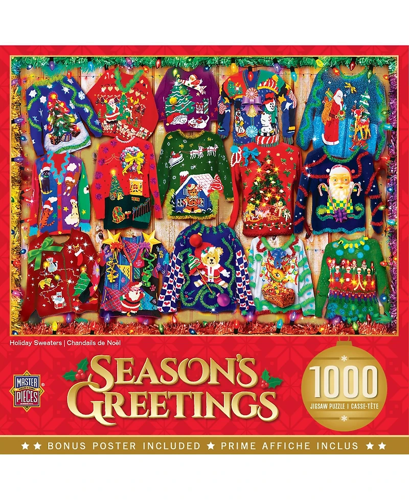 MasterPieces Season's Greetings - Holiday Sweaters 1000 Piece Puzzle