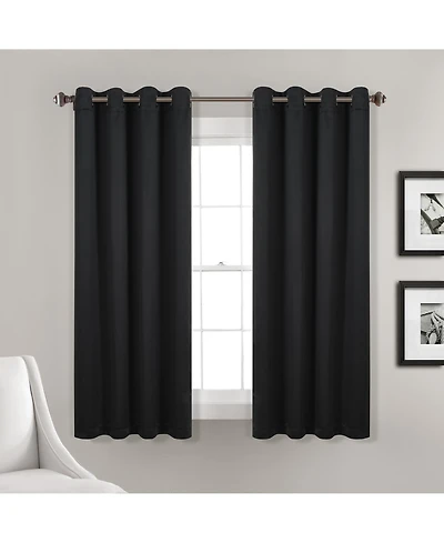Lush Decor Insulated Grommet Blackout Linen Window Curtain Panel