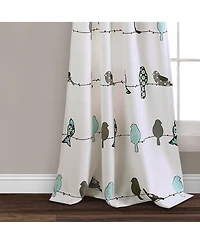 Lush Decor Rowley Birds Light Filtering Window Curtain Panels
