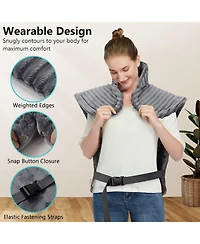 Caromio Weighted Electric Heating Pad for Neck and Shoulders, 24"x33"