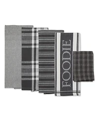Design Imports Everyday Collection Foodie Kitchen Set, Dishtowel Dishcloth, Mineral, 5 Piece