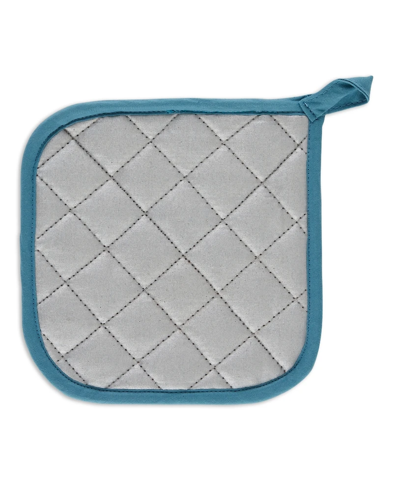 Design Imports Basic Kitchen Collection, Quilted Terry, Storm Blue, Potholder
