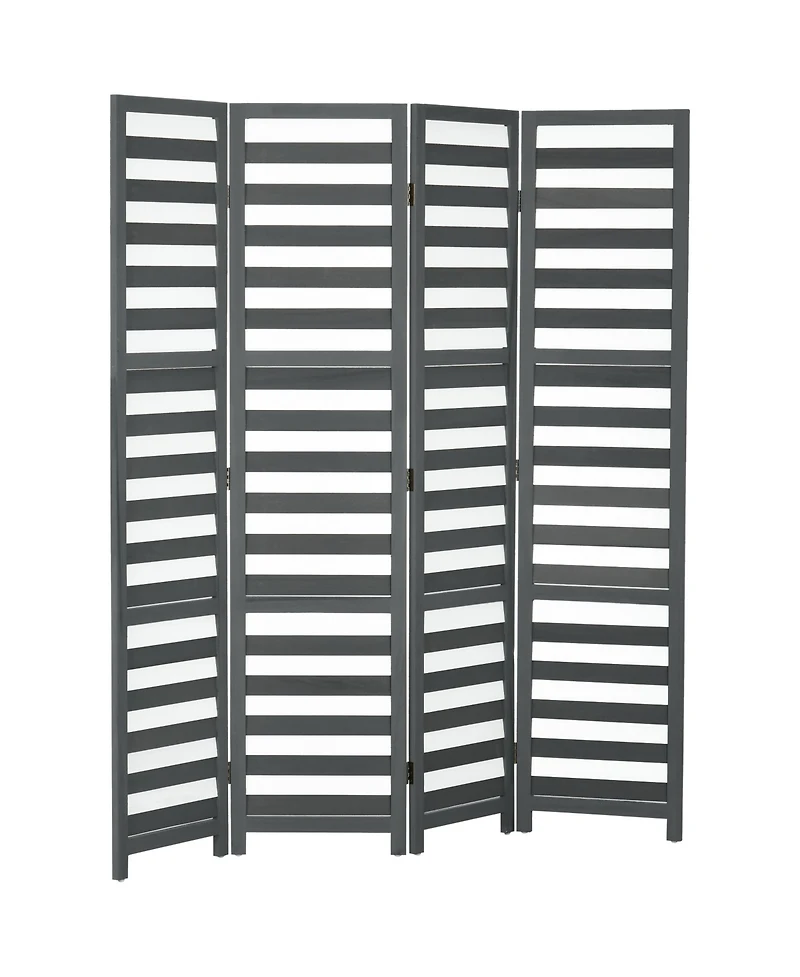 Homcom 5.6' 4 Panel Room Divider Folding Privacy Screen Panel, /