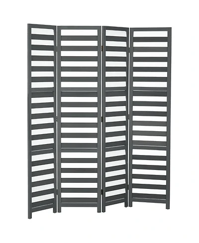 Homcom 5.6' 4 Panel Room Divider Folding Privacy Screen Panel, /