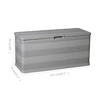 vidaXL Patio Storage Box Gray 46.1"x17.7"x22"