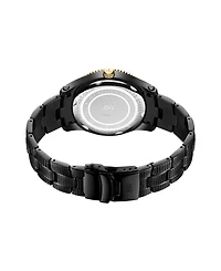 Jbw Men's Jet Setter Gmt Black Stainless Steel Bracelet Watch 46mm