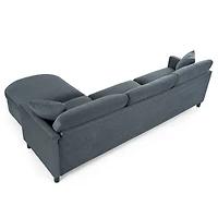 Streamdale Furniture 107.87'Sectional Sofa Couch With 1 Ottoman, Seat Cushion And Back Cushion Removable