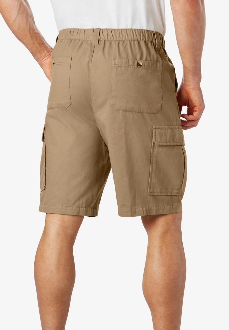 KingSize Big & Tall Knockarounds 8" Full-Elastic Cargo Shorts