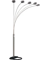 Streamdale Furniture 84"H Silver 5-Head Cap Style Floor Lamp (1 Piece)