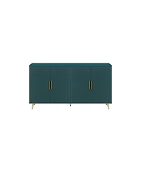 Streamdale Green Tv Stand with Storage & Adjustable Shelves