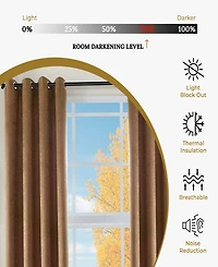 Superior Senna Textured Curtain Set of Panels with Grommet Header