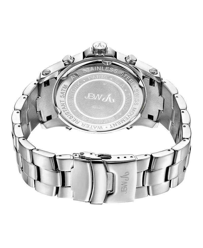 Jbw Men's Jet Setter Diamond (2 ct.t.w.) Stainless Steel Watch