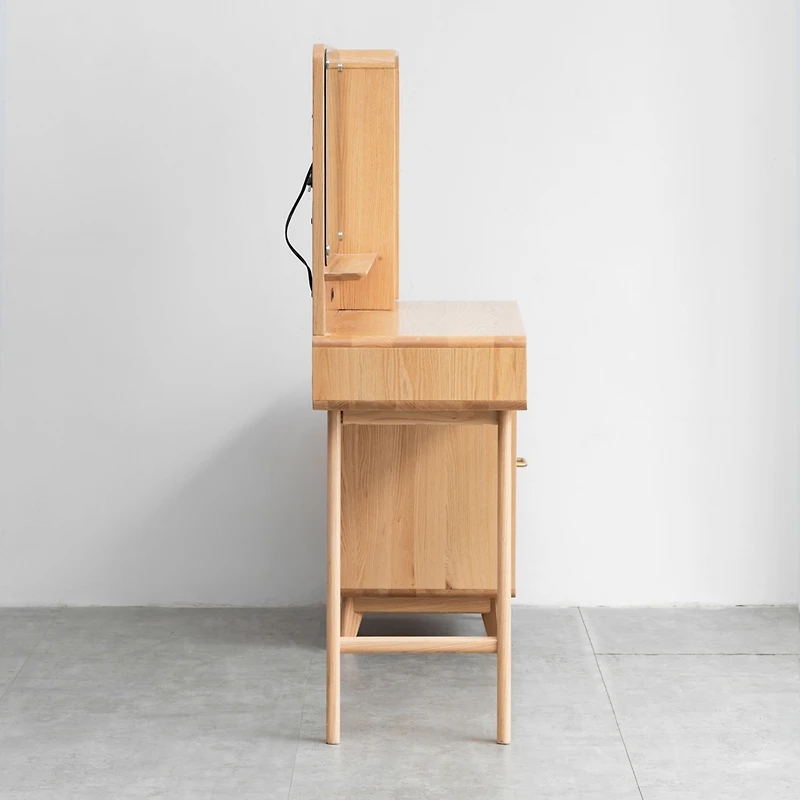Dresser Table dresser 100% solid oak table desk top table dresser compact dresser accessories storage width 90cm storage drawer natural wood natural