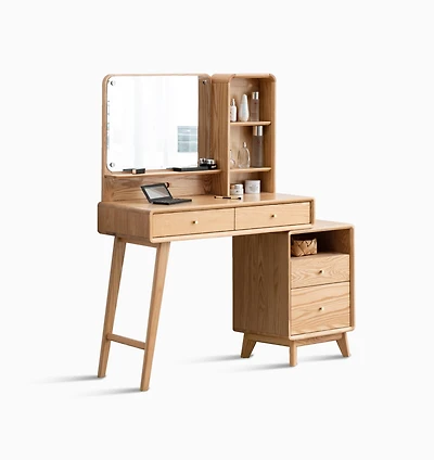 Dresser Table dresser 100% solid oak table desk top table dresser compact dresser accessories storage width 90cm storage drawer natural wood natural