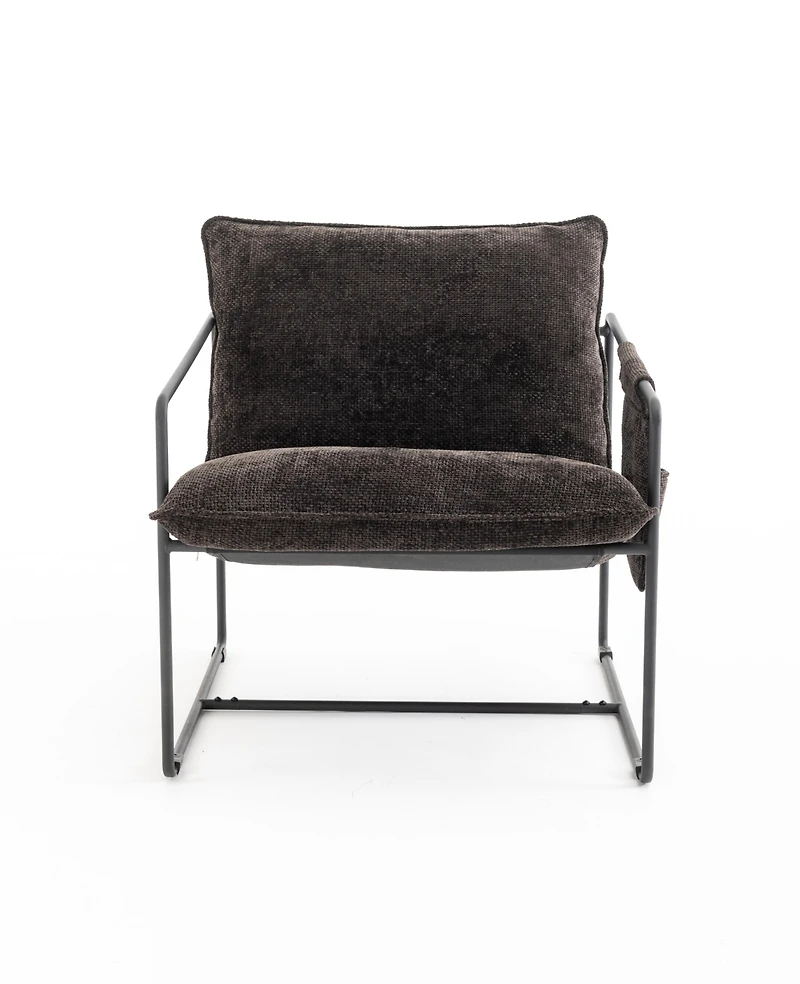 Simplie Fun Upholstered Hanging Armchair with Metal Frame