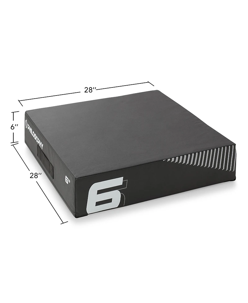 Philosophy Gym 6" Soft Foam Plyometric Box - Jumping Plyo Box for Training and Conditioning