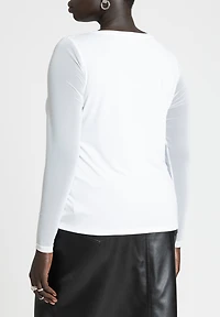 Eloquii Women's Sheer Sleeve Tee