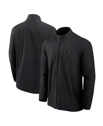 Fanatics Signature Men's Black San Francisco 49ers Front Office Woven Full-Zip Jacket