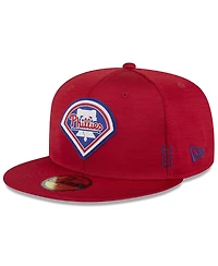 New Era Men's Red Philadelphia Phillies 2024 Clubhouse 59FIFTY Fitted Hat