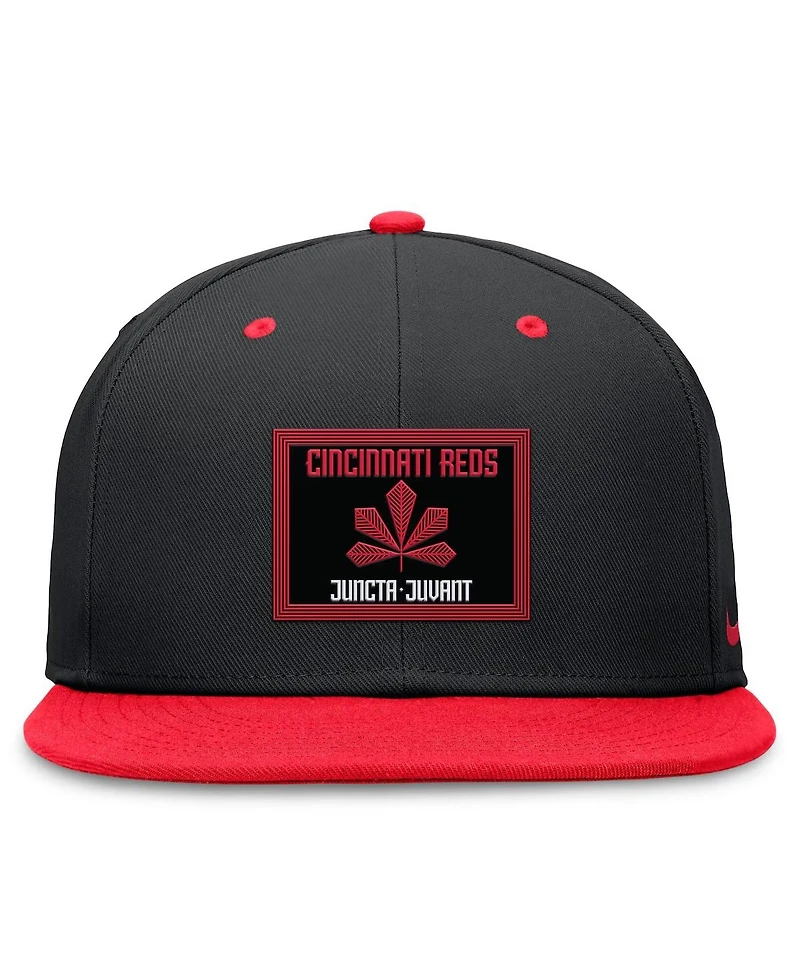 Nike Men's Black/Red Cincinnati Reds City Connect True Fitted Hat