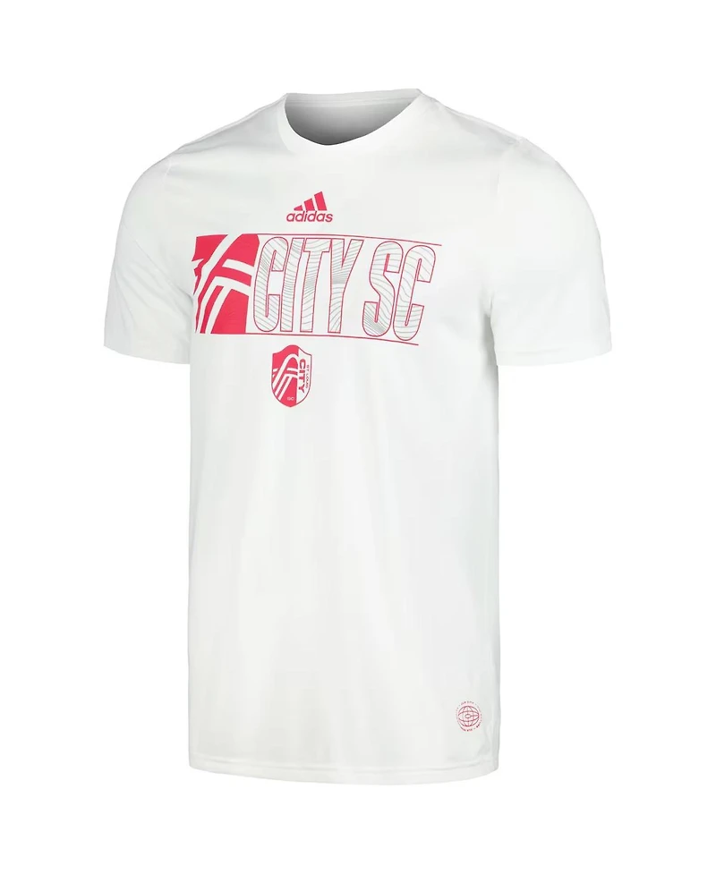 Adidas Men's White St. Louis City Sc Jersey Hook Aeroready T-Shirt