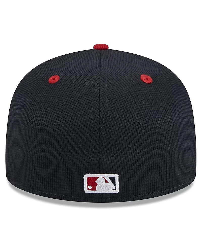 New Era Men's Navy Los Angeles Angels 2024 Batting Practice 59FIFTY Fitted Hat