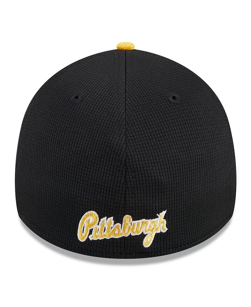 New Era Men's Black Pittsburgh Pirates 2024 Batting Practice 39THIRTY Flex Hat