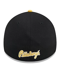 New Era Men's Black Pittsburgh Pirates 2024 Batting Practice 39THIRTY Flex Hat